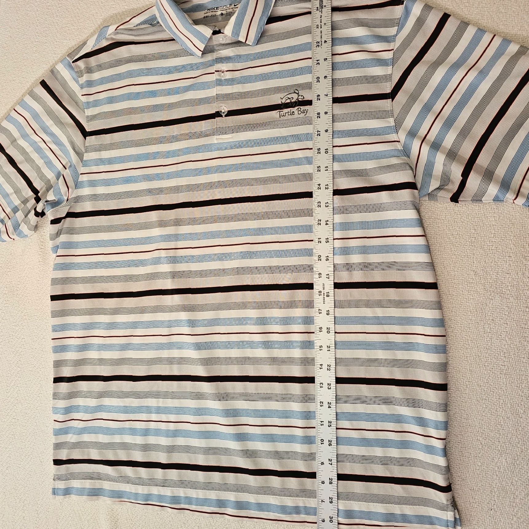 Nike Nike Shirt Men's XL White Stripe Multicolor Dri-Fit Performance Polo Golf Size US XL / EU 56 / 4 - 5 Thumbnail