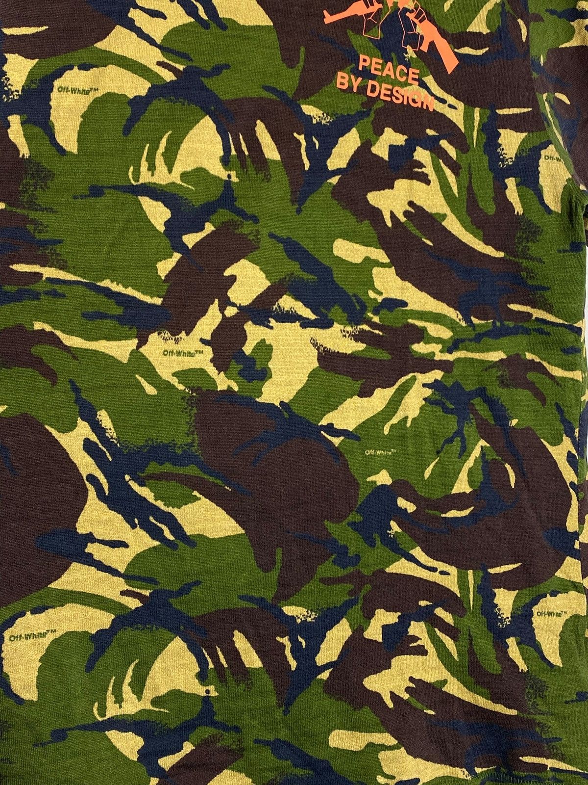 Off-White Off White Peace By Design Camouflage T-shirt Size US S / EU 44-46 / 1 - 6 Thumbnail