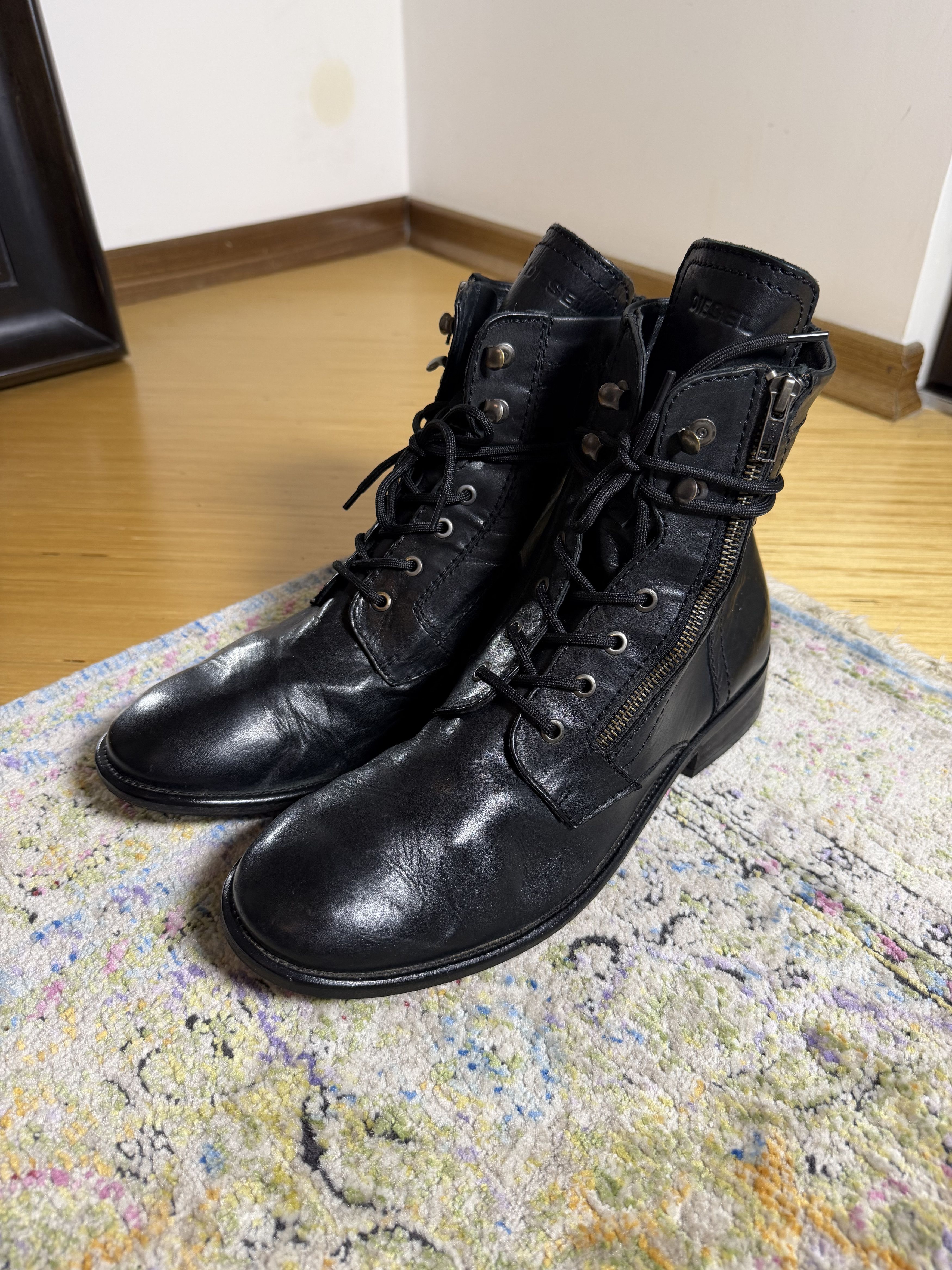 Diesel Diesel The Pit Black Boots Size US 12 / EU 45 - 3 Thumbnail