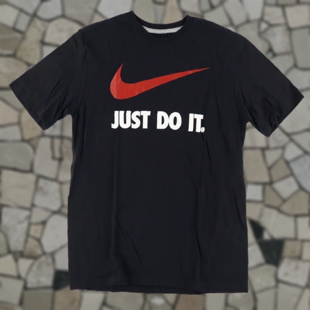 Nike Nike Shirt Swoosh Just Do It. Solid Black Men's L Size US L / EU 52-54 / 3 - 1 Thumbnail