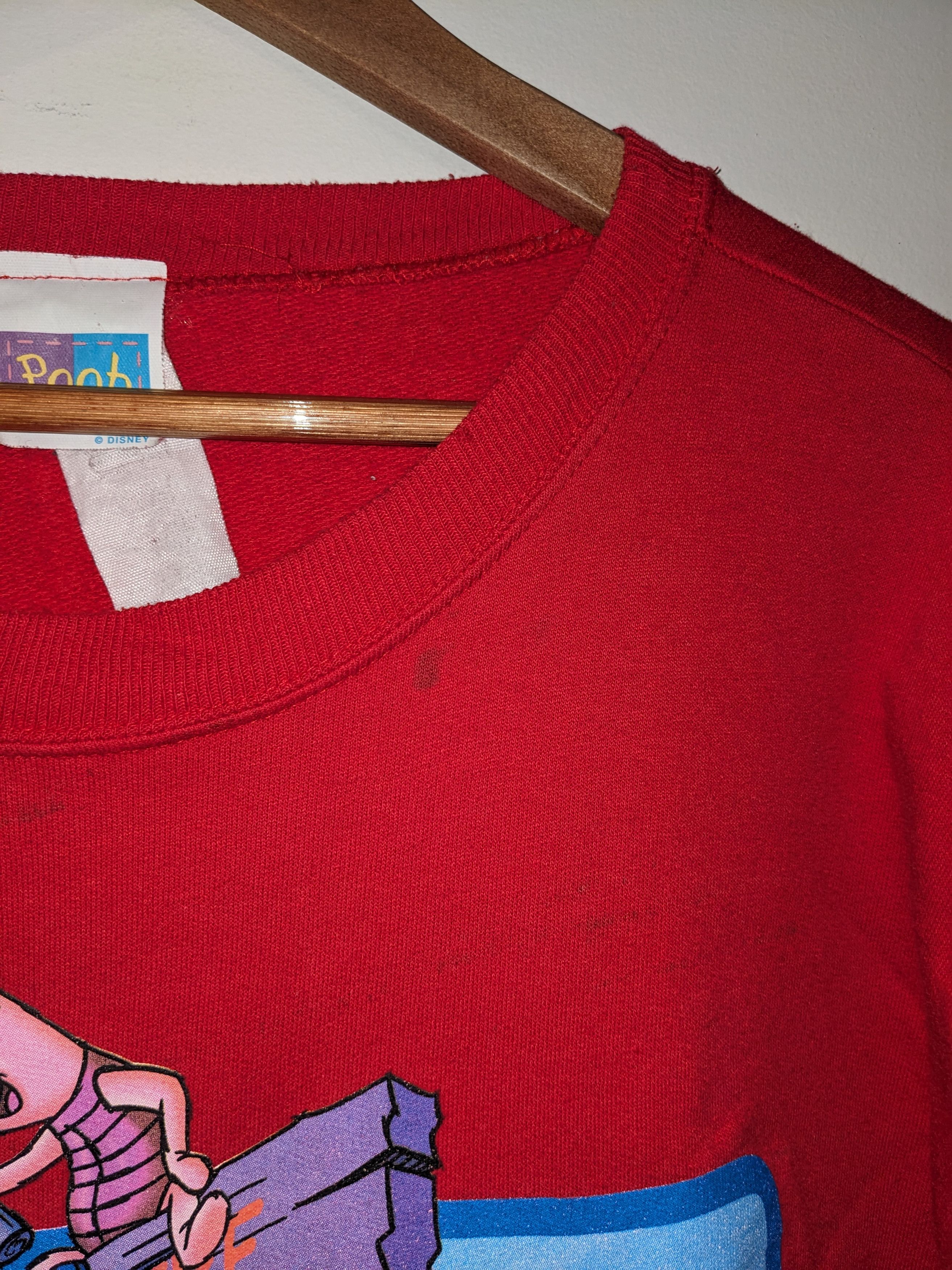 Disney × Vintage Vintage 90s Winnie the Pooh 100 Acre Light Weight Sweatshirt Size US XL / EU 56 / 4 - 7 Thumbnail