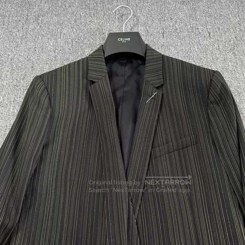 Dior Dior Silver Thread Crossed Sleeve Label Suit Jacket Size US L / EU 52-54 / 3 - 3 Thumbnail