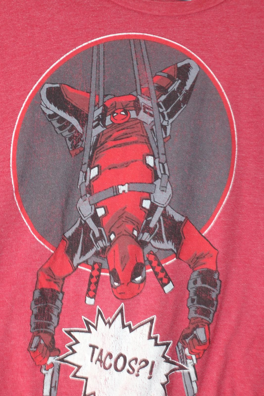 Star Wars Marvel Deadpool “Tacos?!” Graphic T-Shirt Red Large FifthTee Size L / US 10 / IT 46 - 4 Thumbnail