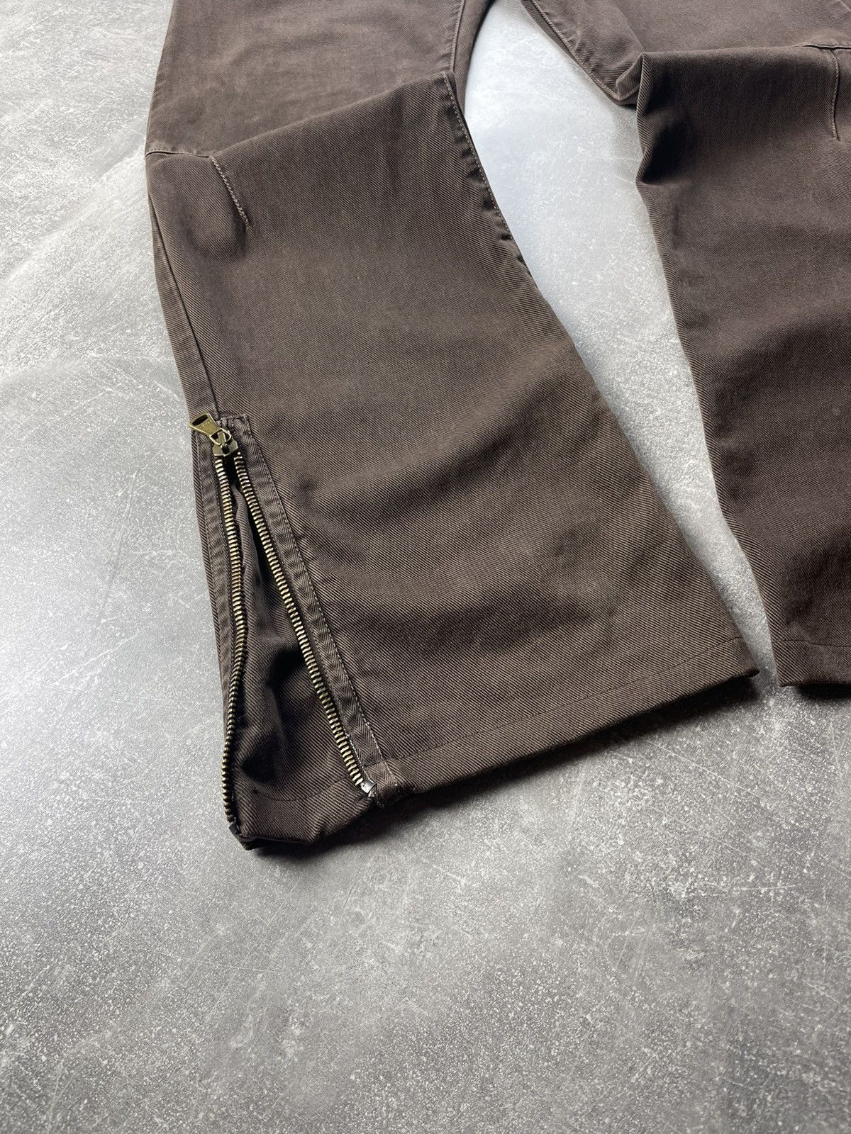 Dolce & Gabbana Dolce&Gabbana Archives 00s Brown Zipers Flared Jeans Size US 32 / EU 48 - 9 Thumbnail