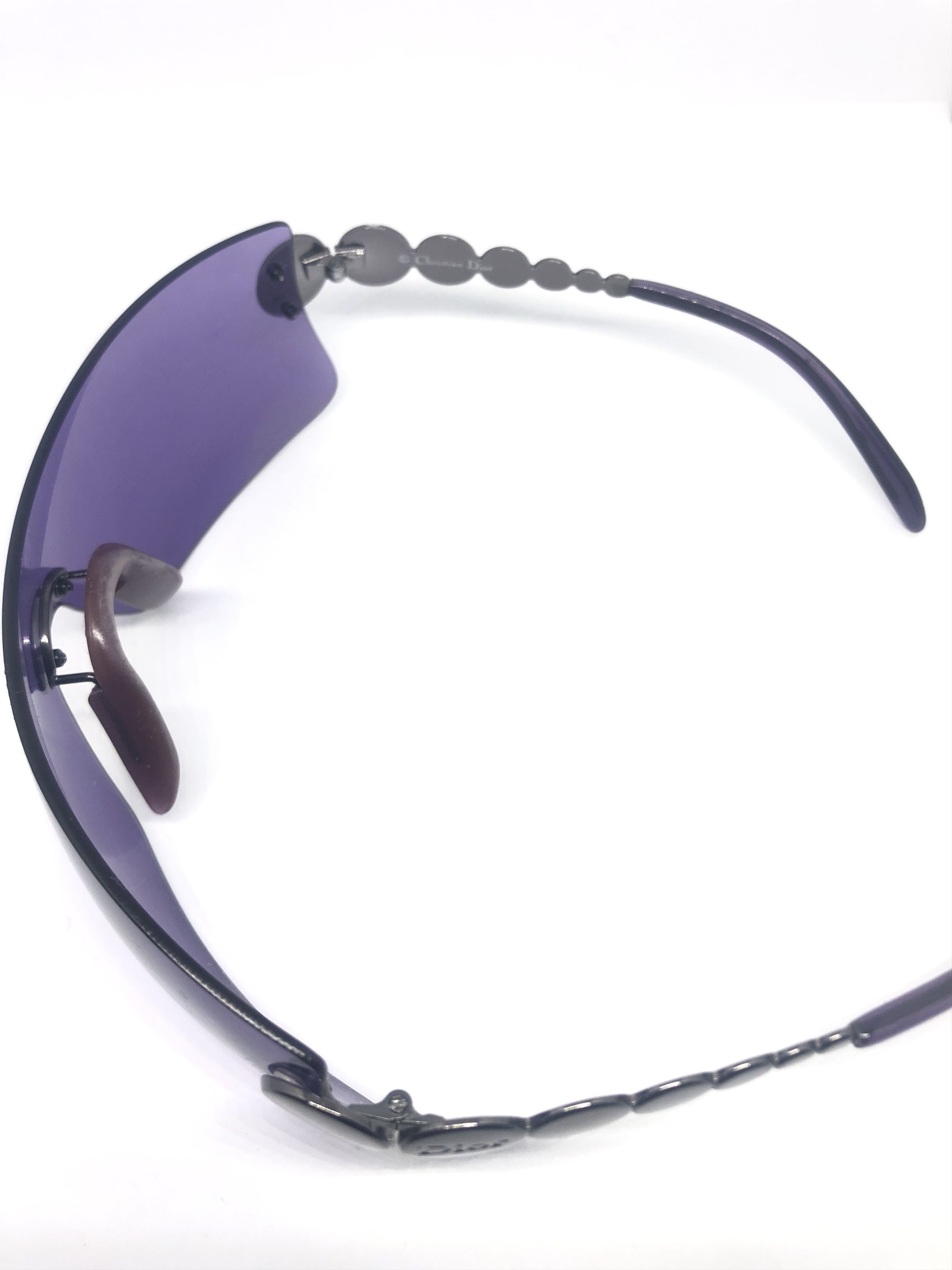 Chanel Authentic Christian Dior Purple Visor Millenium Sunglasses Size ONE SIZE - 11 Thumbnail