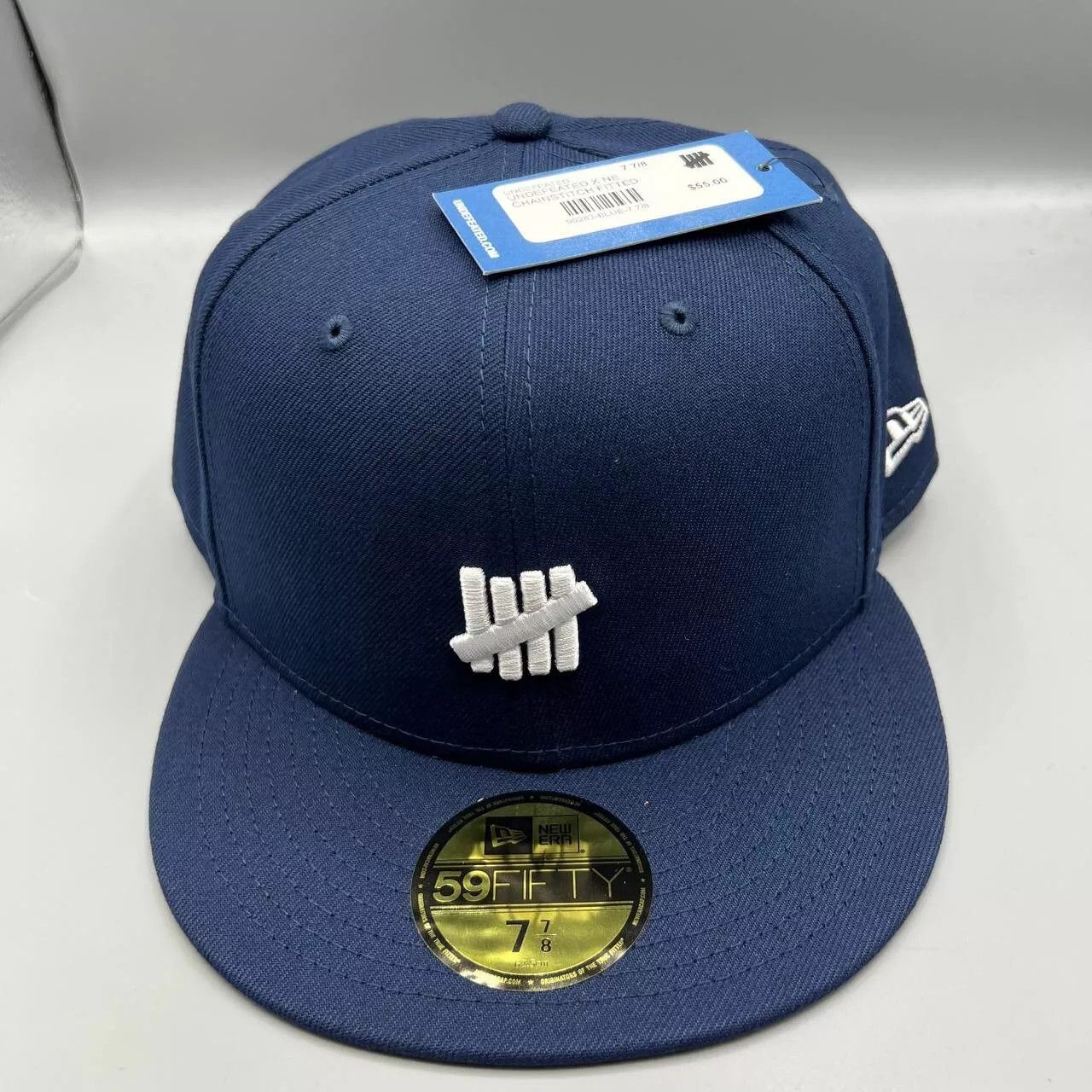 New Era Undefeated Hat Men 7 7/8 Blue 59Fifty New Era Fitted Cap New Size ONE SIZE - 1 Thumbnail
