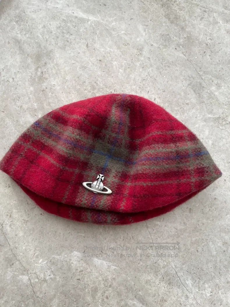 Vivienne Westwood Vivienne Westwood Red Plaid Wool Beret Size ONE SIZE - 1 Thumbnail