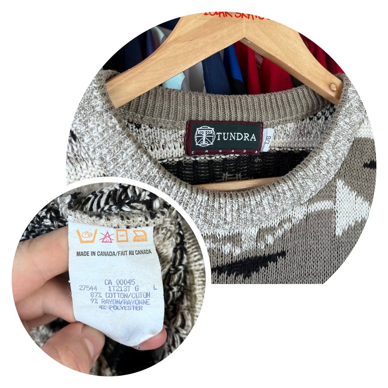 Tundra Canada Vintage 90s Tundra Canada Wool Knit Sweater Pullover Size US L / EU 52-54 / 3 - 10 Thumbnail