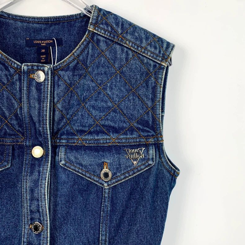 Louis Vuitton Louis Vuitton Navy cotton crewneck sleeveless denim dress Size XS / US 0-2 / IT 36-38 - 3 Thumbnail