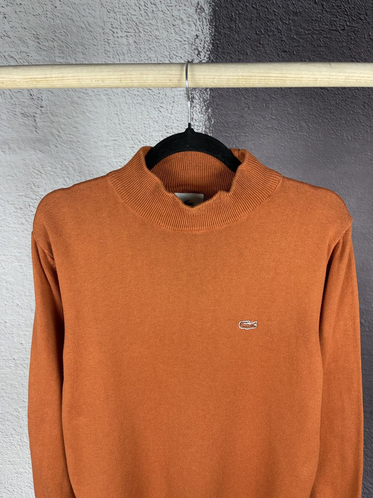 Lacoste × Vintage Lacoste vintage high neck brick colour sweater Size US M / EU 48-50 / 2 - 3 Thumbnail