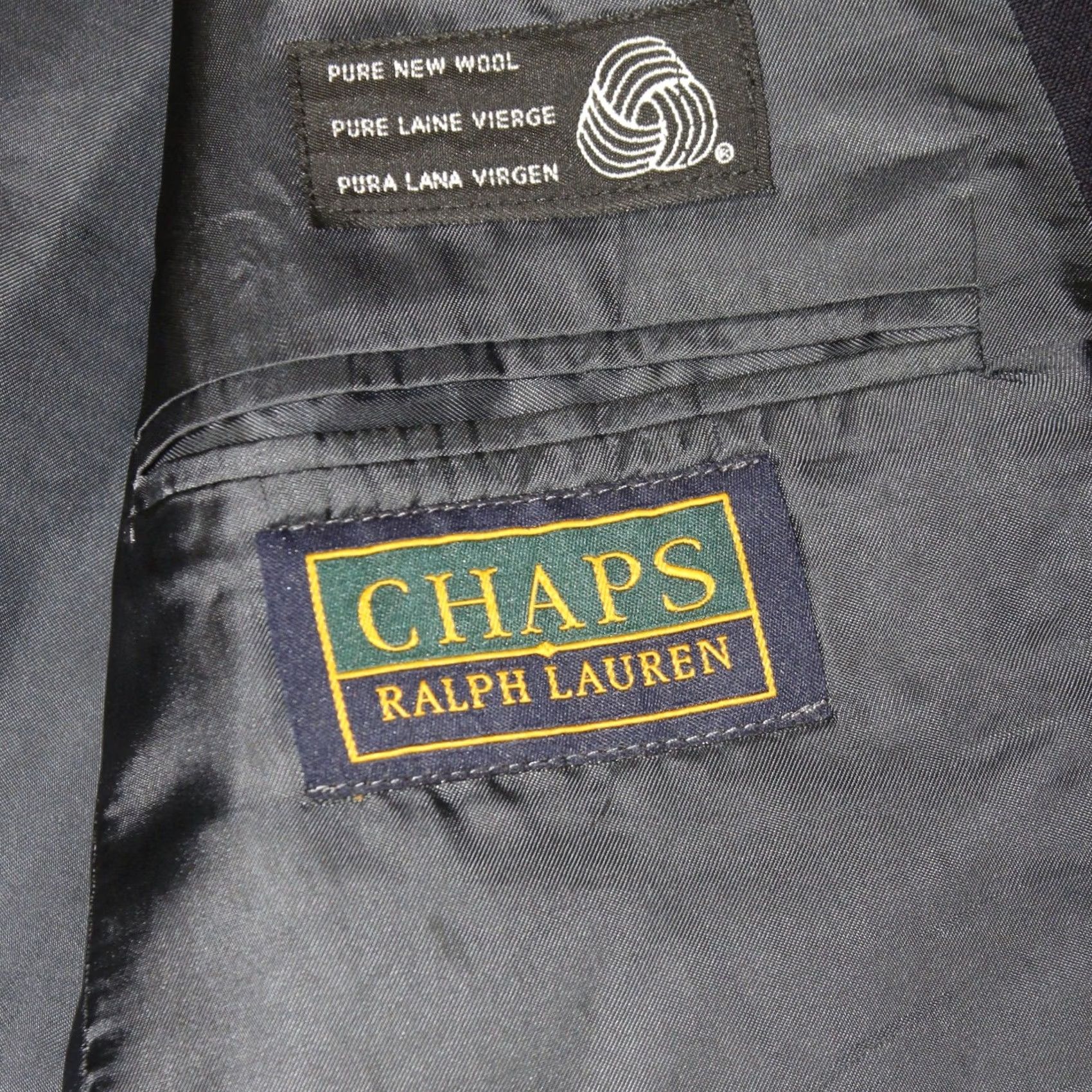 Ralph Lauren VINTAGE Chaps Ralph Lauren Blazer Mens 46R Navy Blue Wool Gold Button Sport Coat Size 46R - 5 Thumbnail