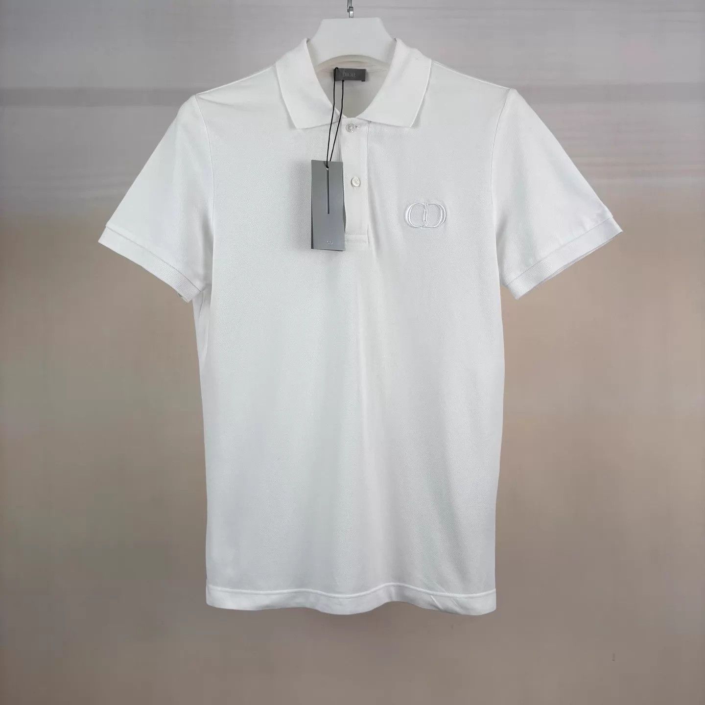 Dior Dior White CD Embroidered Logo Polo Shirt M Size M / US 6-8 / IT 42-44 - 1 Thumbnail