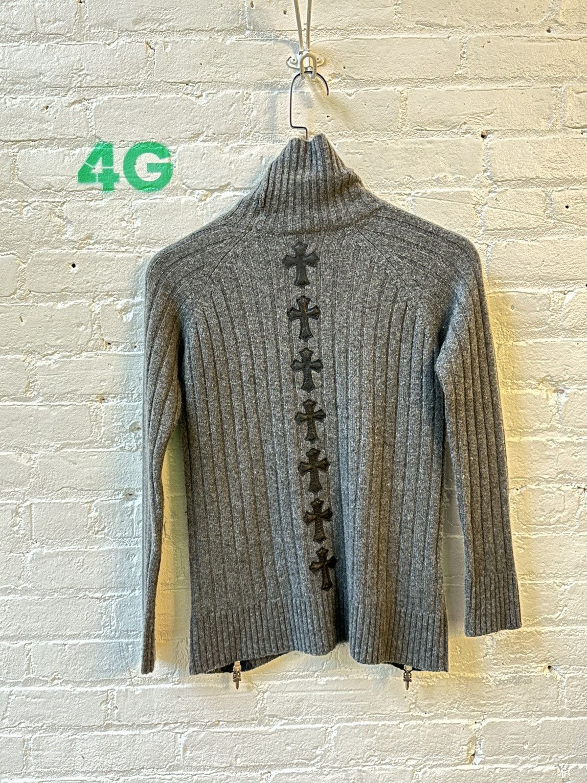 Chrome Hearts CHROME HEARTS PATCHED CASHMERE TURTLENECK Size XS / US 0-2 / IT 36-38 - 1 Thumbnail