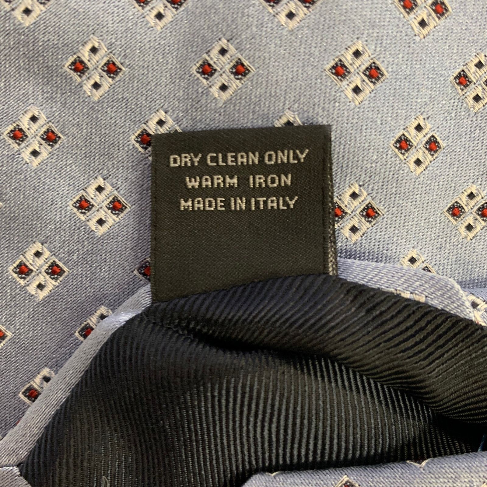 Ermenegildo Zegna ERMENEGILDO ZEGNA One Size Light Blue Red Silk Tie Size ONE SIZE - 4 Thumbnail
