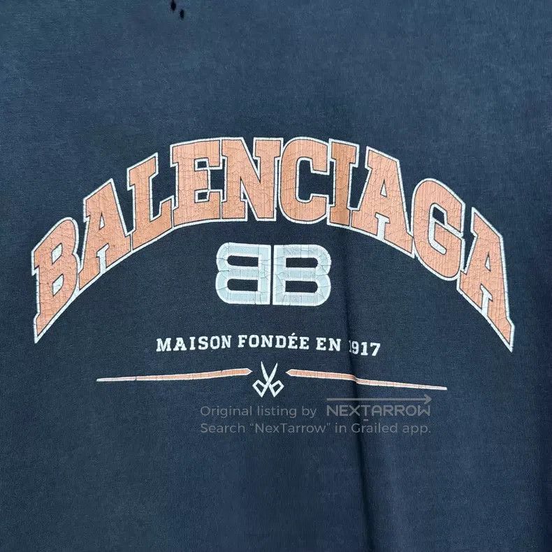 Balenciaga Balenciaga Ripped distressed water-washed short-sleeve t-s Size US XS / EU 42 / 0 - 3 Thumbnail