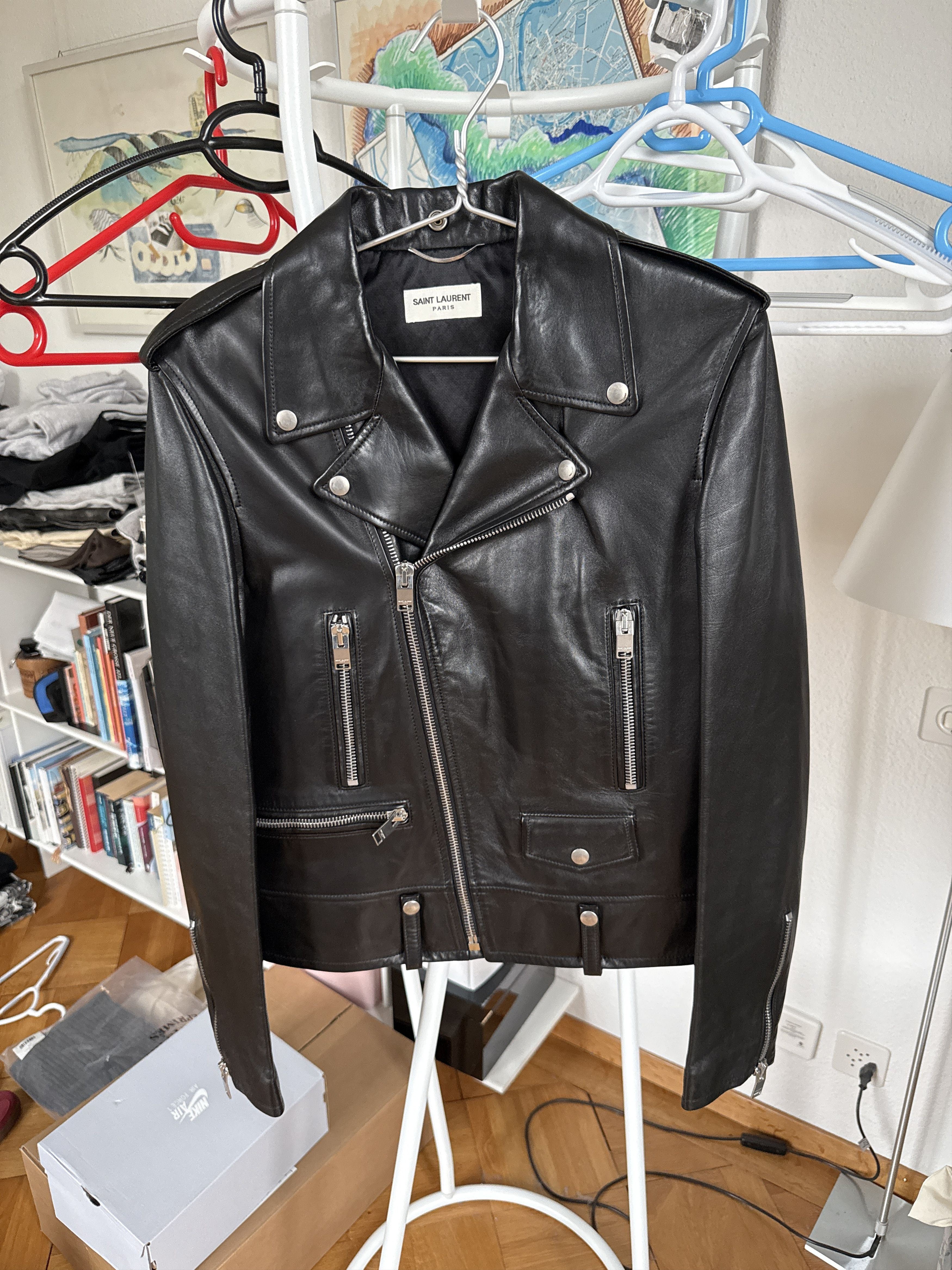Yves Saint Laurent YSL Leather Jacket Size US L / EU 52-54 / 3 - 1 Thumbnail