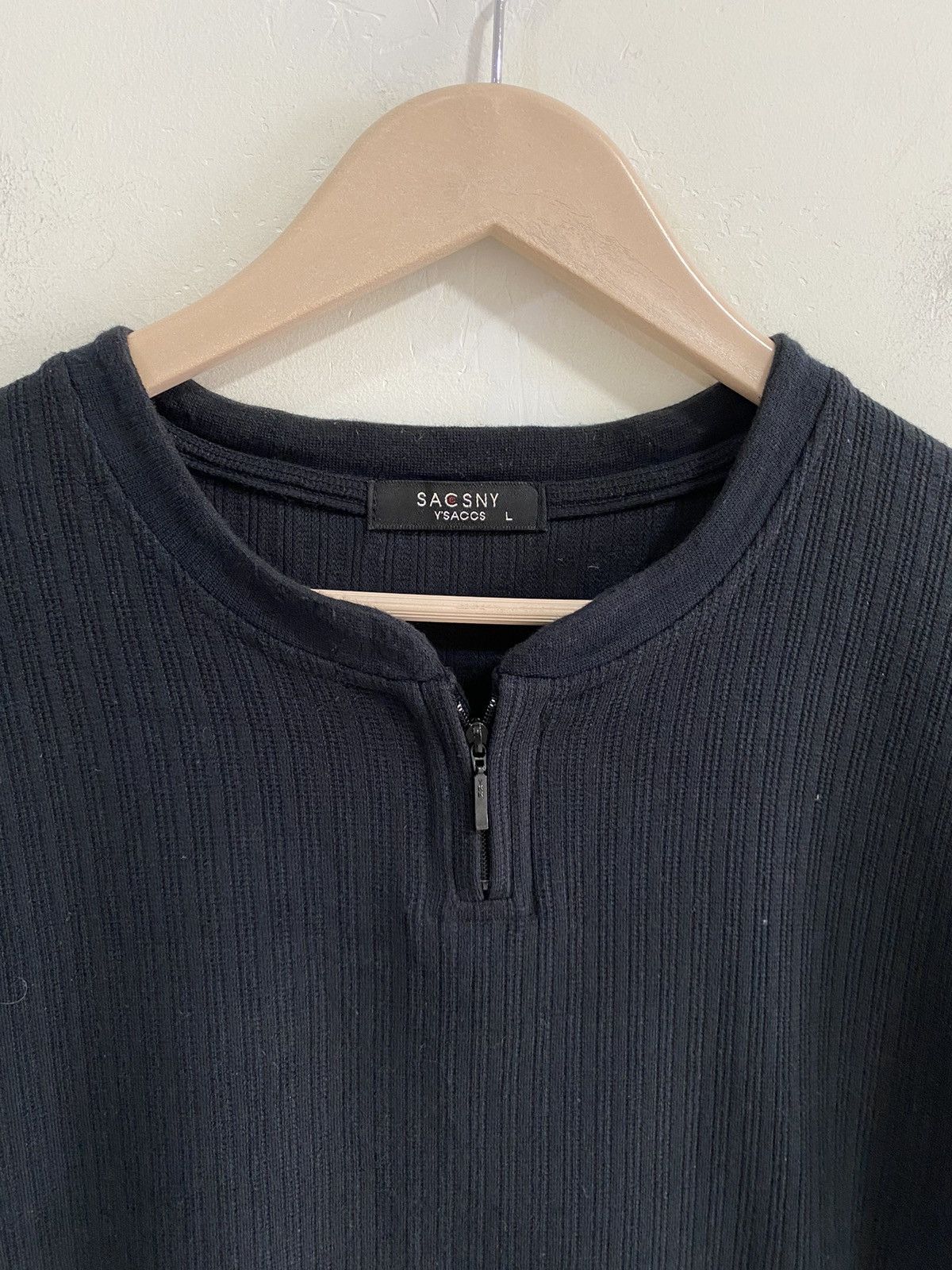 Yohji Yamamoto Saucony by Yohji Yamamoto Long Sleeve Zipper T Shirt Size US L / EU 52-54 / 3 - 4 Thumbnail