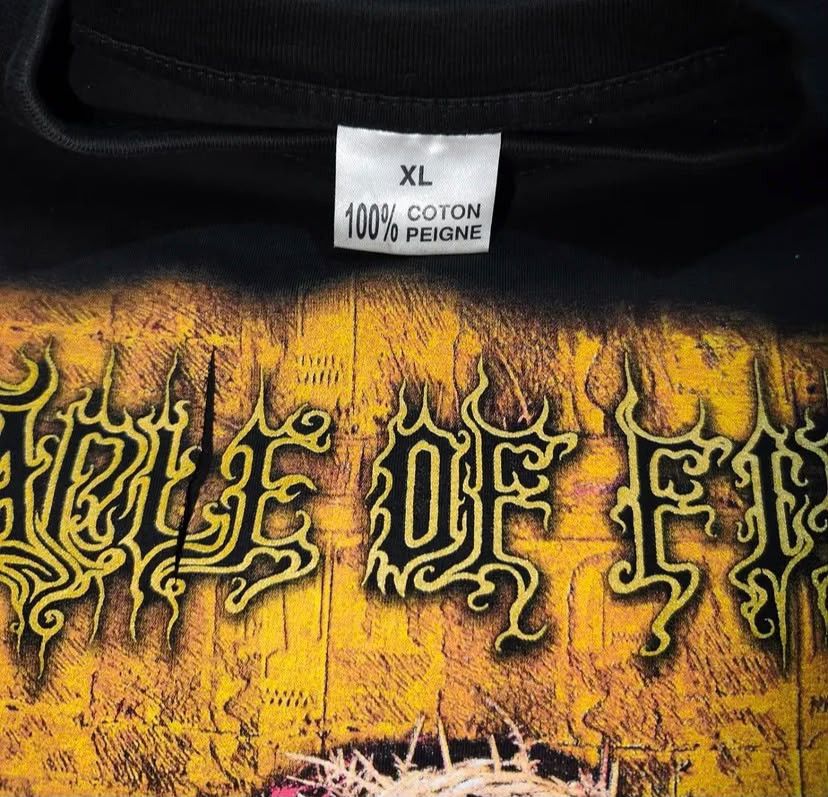 Band Tees rare 90s Cradle of Filth Praise the whore euro tag Size US XL / EU 56 / 4 - 5 Thumbnail