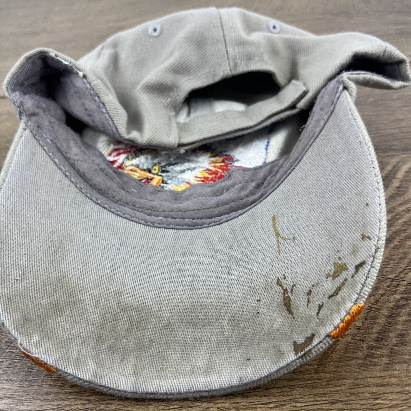 Other Bald Eagle Hat USA Flag Flames Hat Gray Hat Adjustable Adult Size ONE SIZE - 12 Thumbnail