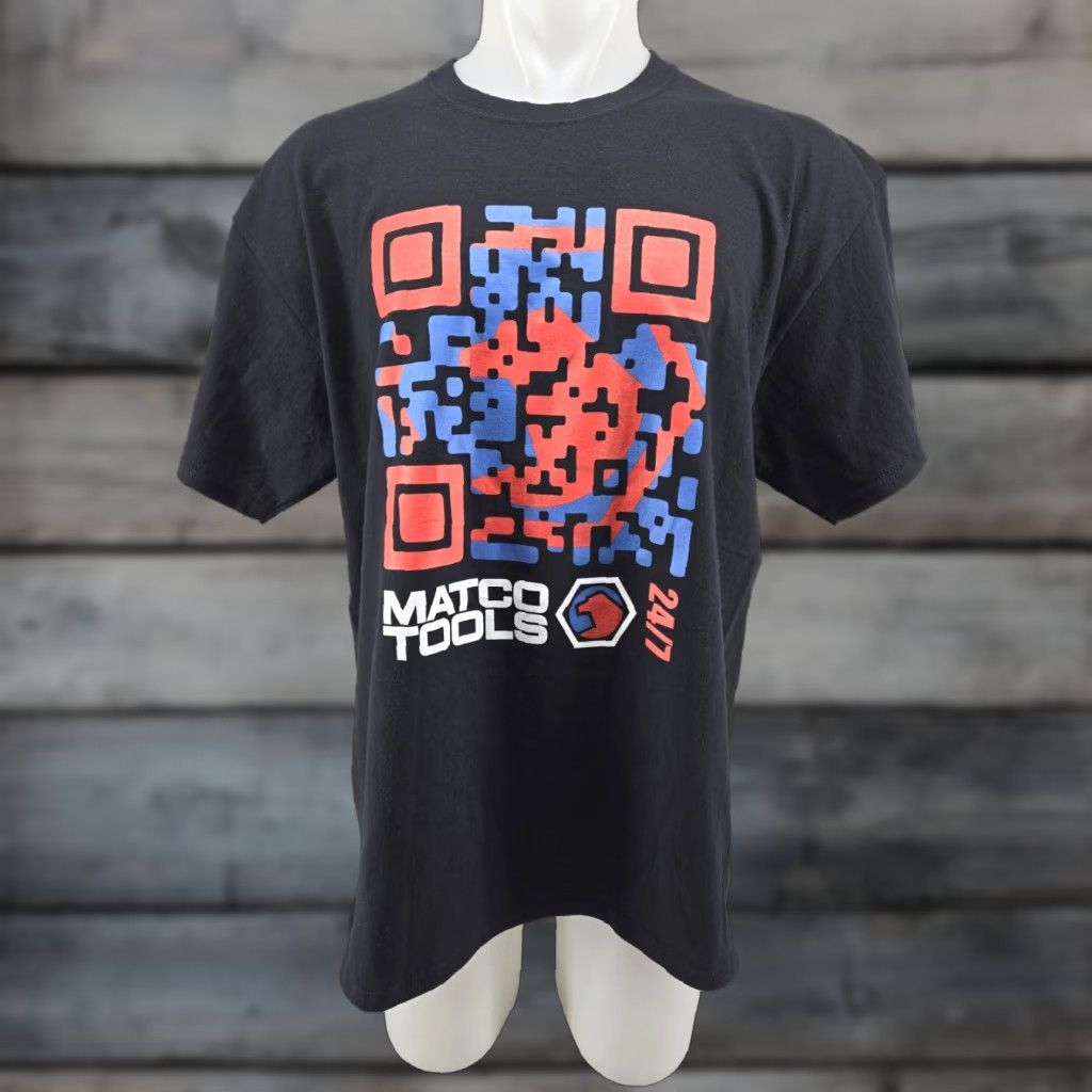 Logo 7 Matco Tools T-Shirt Mens XL Black 24/7 QR Code Short Sleeve Graphic Logo Size US XL / EU 56 / 4 - 1 Thumbnail