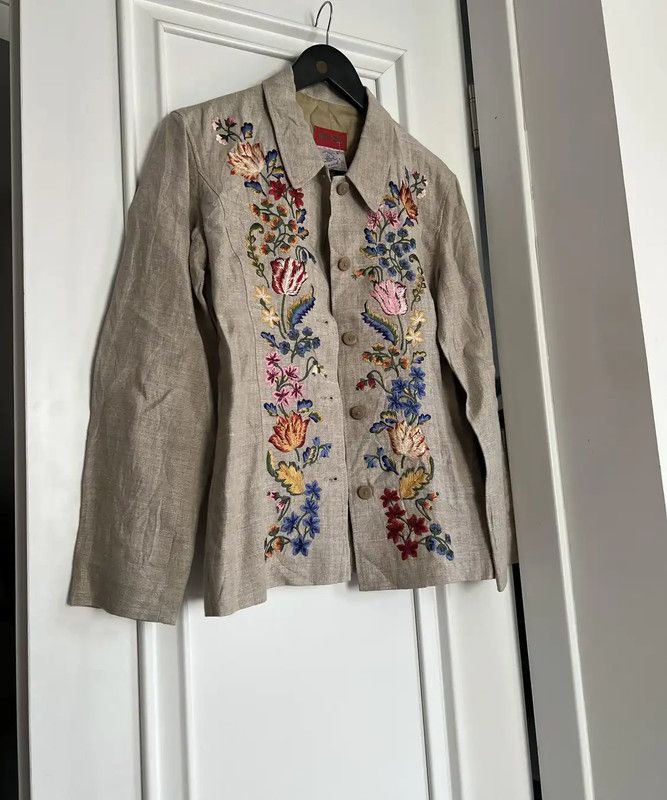 KENZO Beige Women's Embroidered Cardigan 0089