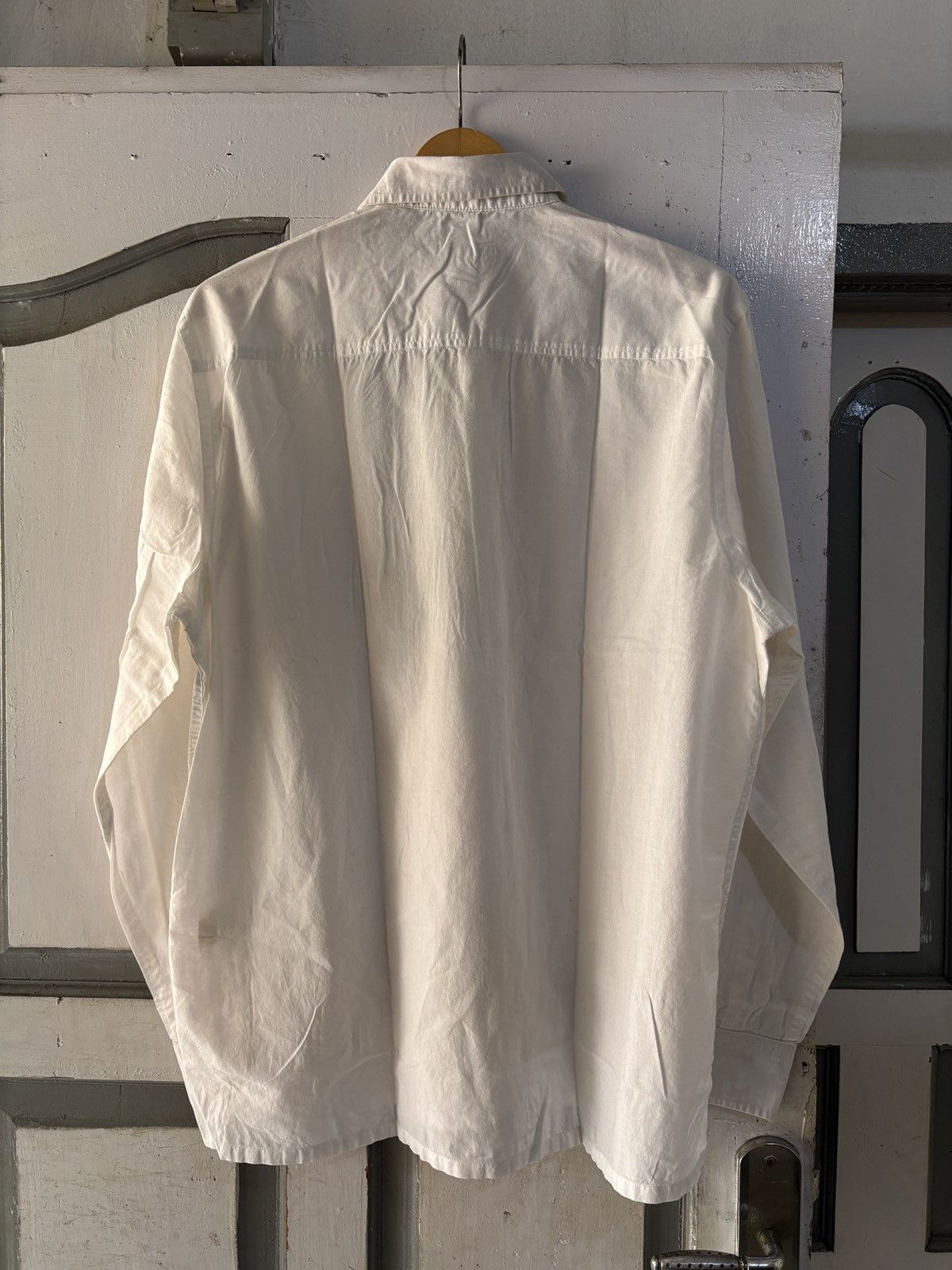 Yohji Yamamoto White Yohji Yamamoto Y’s Bis Half Button Shirts Size US L / EU 52-54 / 3 - 4 Thumbnail