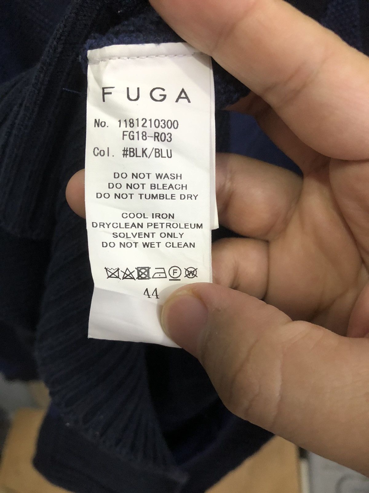 GOSTAR DE FUGA FUGA Navy Geometric Drop-Shoulder Knit Sweater Size US L / EU 52-54 / 3 - 10 Thumbnail