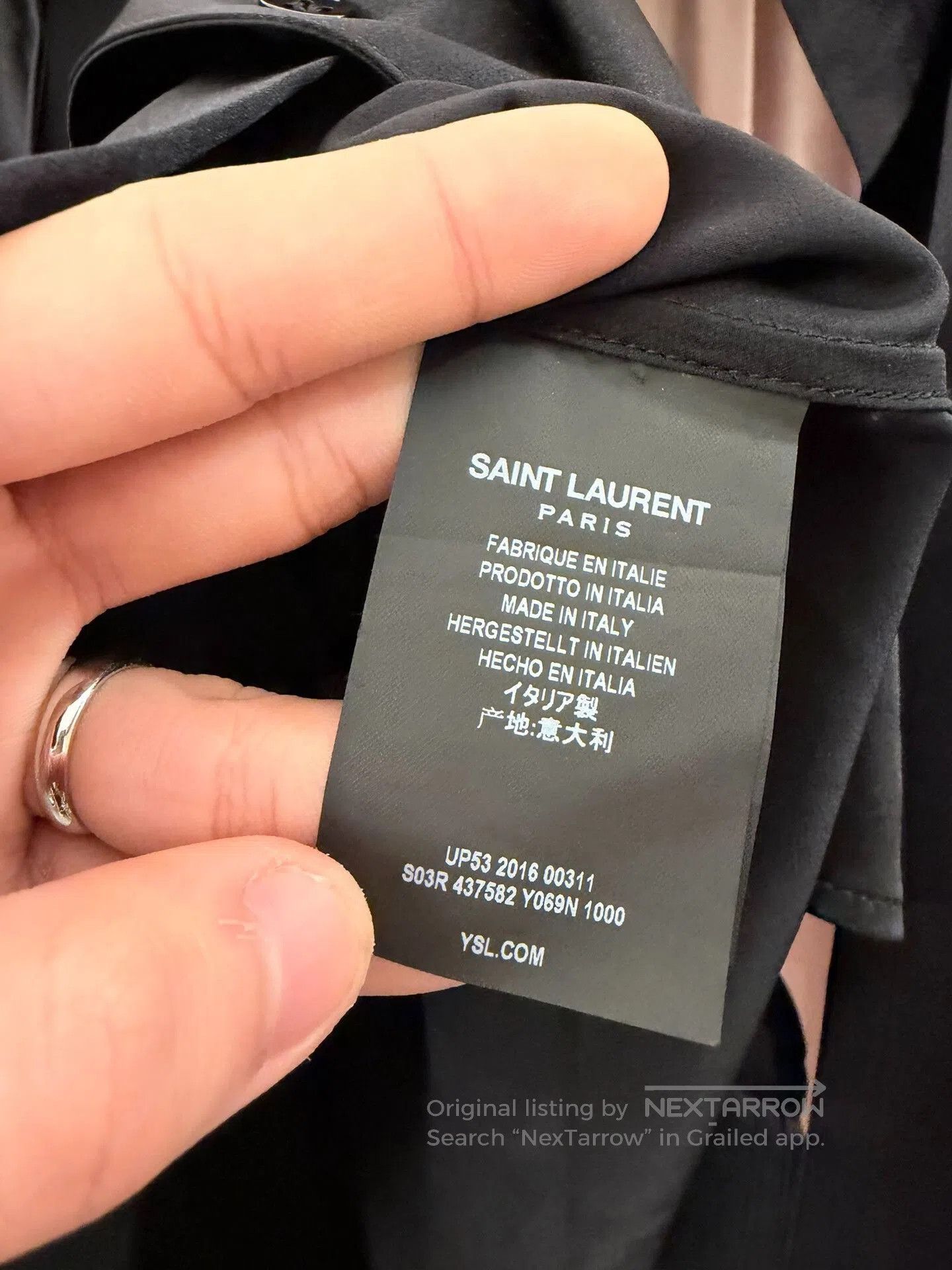 Saint Laurent Paris Saint Laurent Silk Bow Tie Shirt. Size US M / EU 48-50 / 2 - 7 Thumbnail