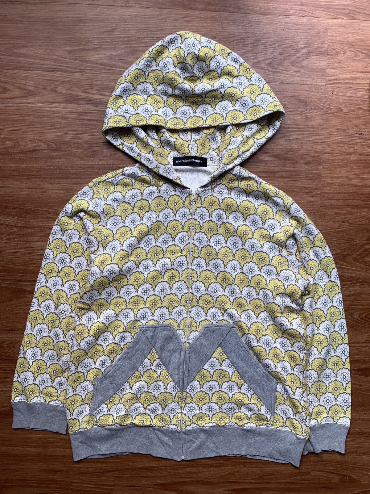 image of Issey Miyake x Mercibeaucoup Zipper Hoodie in White, Women's (Size Medium)