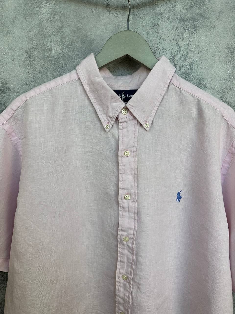 Ralph Lauren Ralph Lauren 100% Linen Vintage Button Up Shirt Pink SS Size US XXL / EU 58 / 5 - 4 Thumbnail