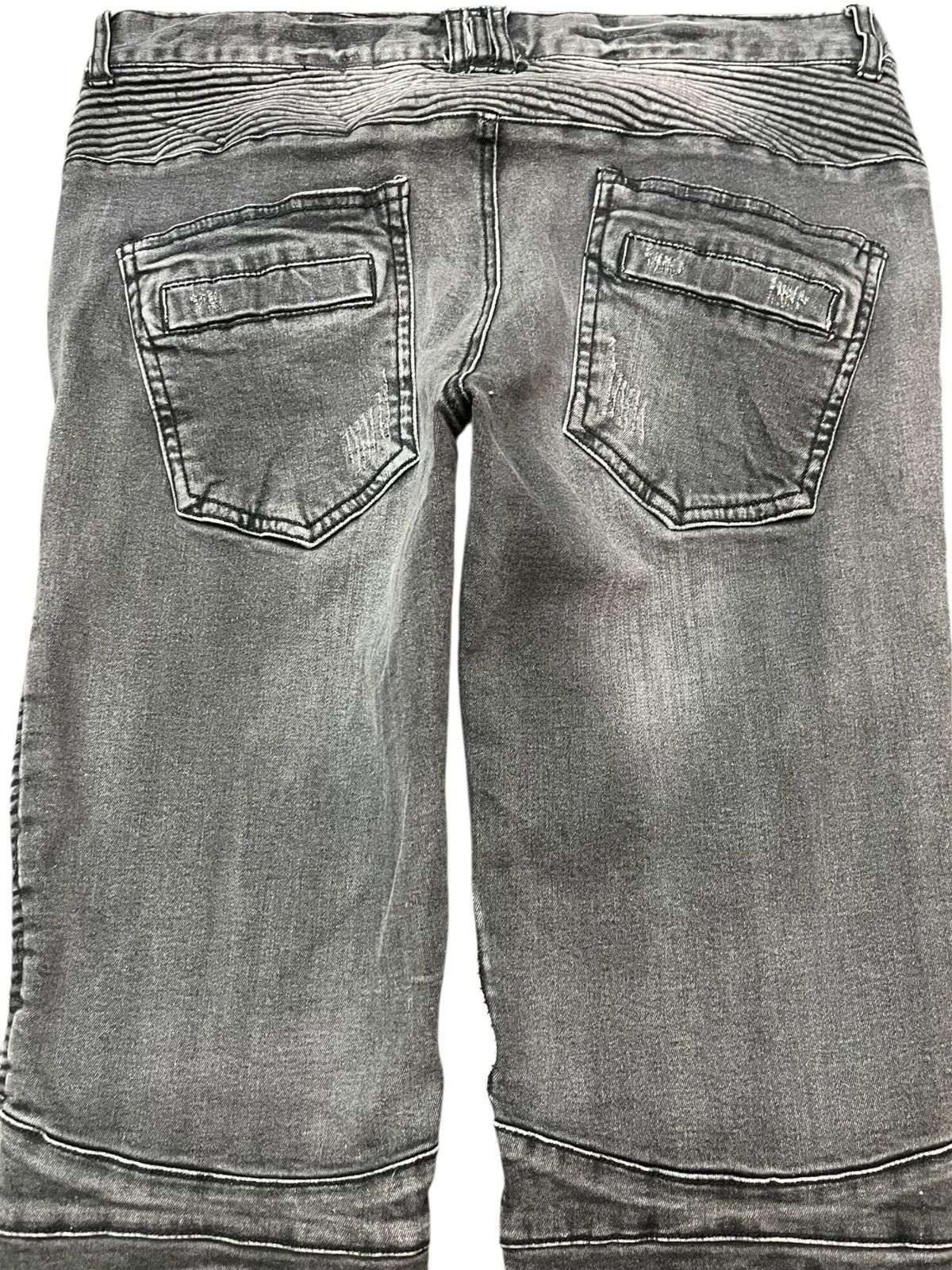 In The Attic Vintage In the Attic Homme Biker Double Knee Denim Size US 31 - 8 Thumbnail
