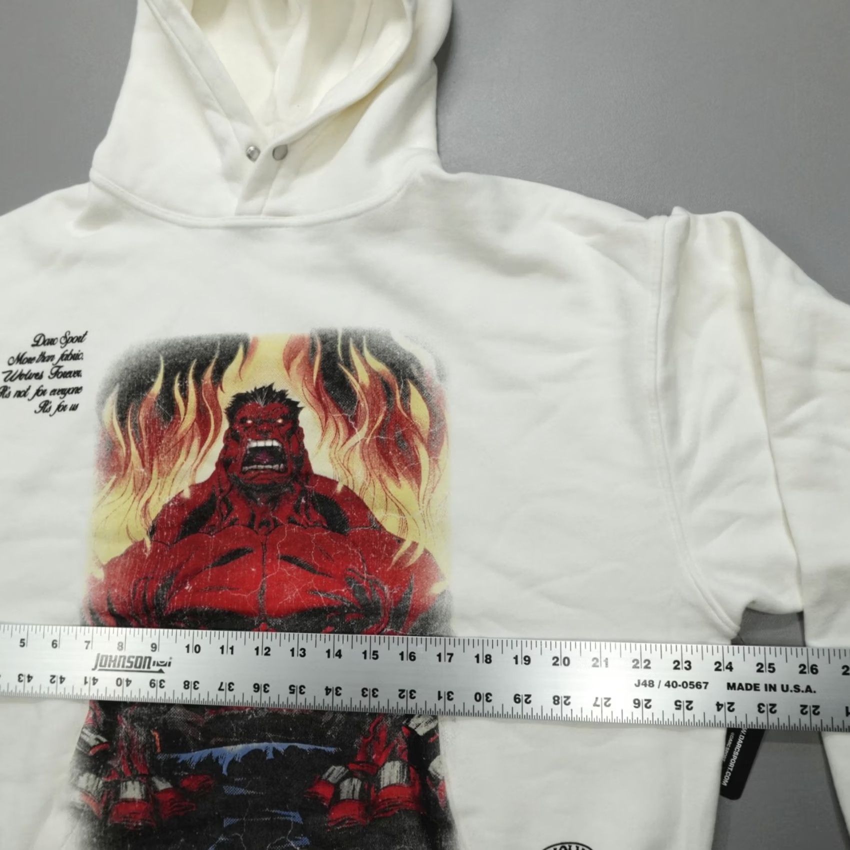 Darc Sport Darc Sport Marvel Red Hulk Pierce Hoodie Cream Men's M Relaxed Fit Hoodie Pullover Logo Graphic Print Sweatshirt Ips? Size US M / EU 48-50 / 2 - 6 Thumbnail