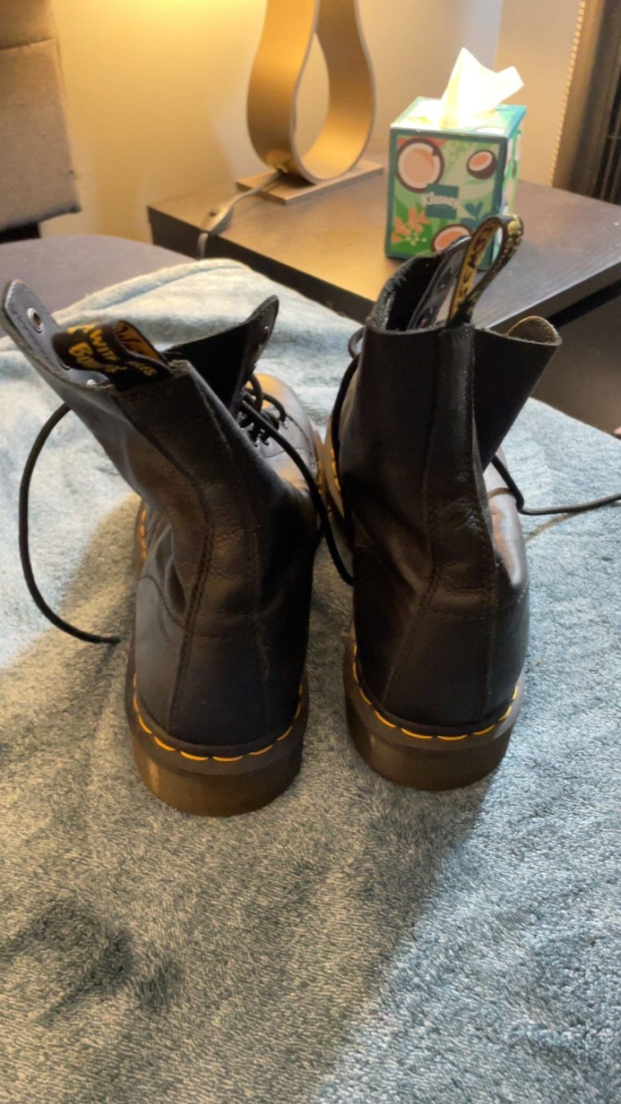 Dr. Martens Black leather vintage Dr. Marten 1460 boots Size US 10 / EU 43 - 3 Thumbnail