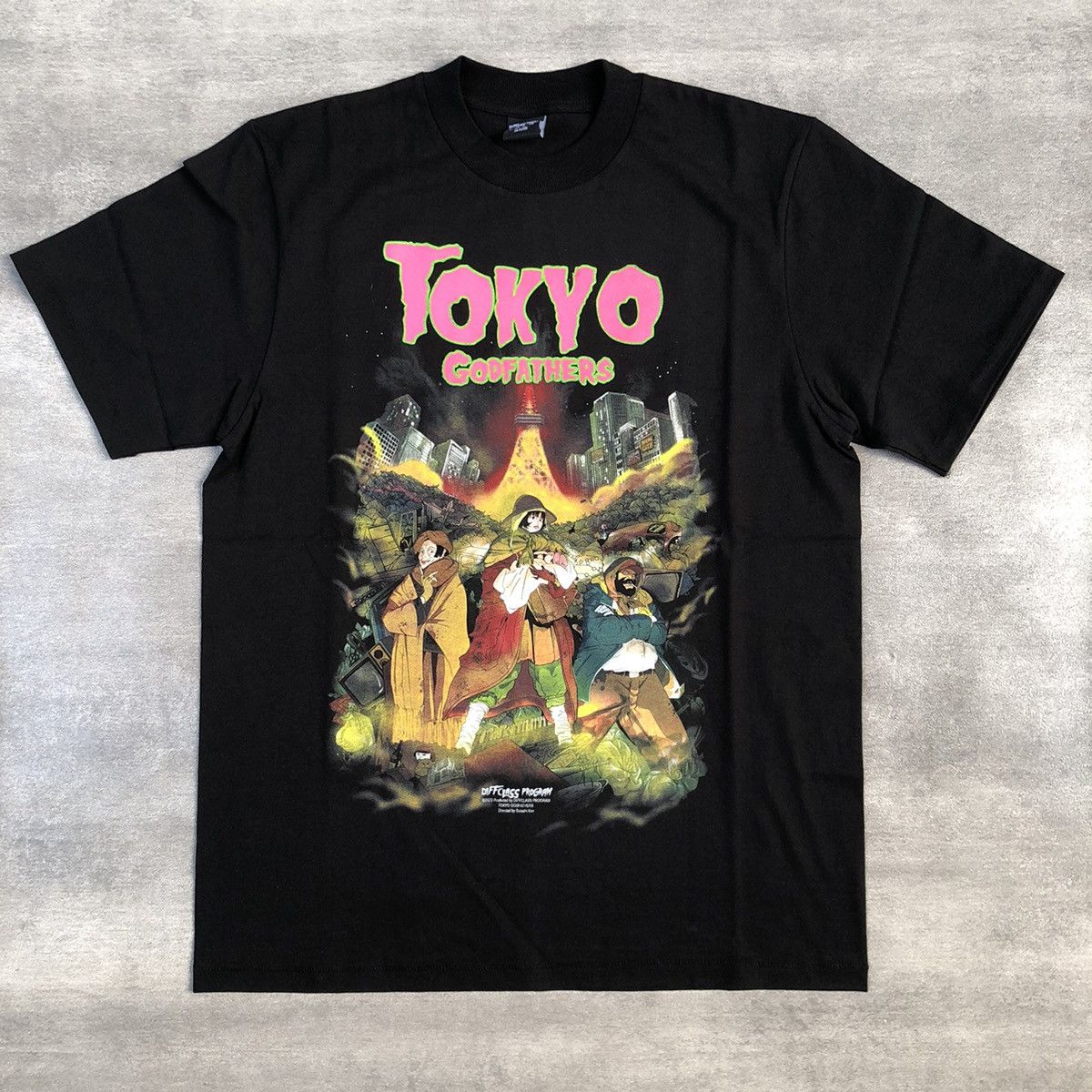 image of Anima x Vintage Tokyo Godfathers Tee Limited in Black, Men's (Size Large)