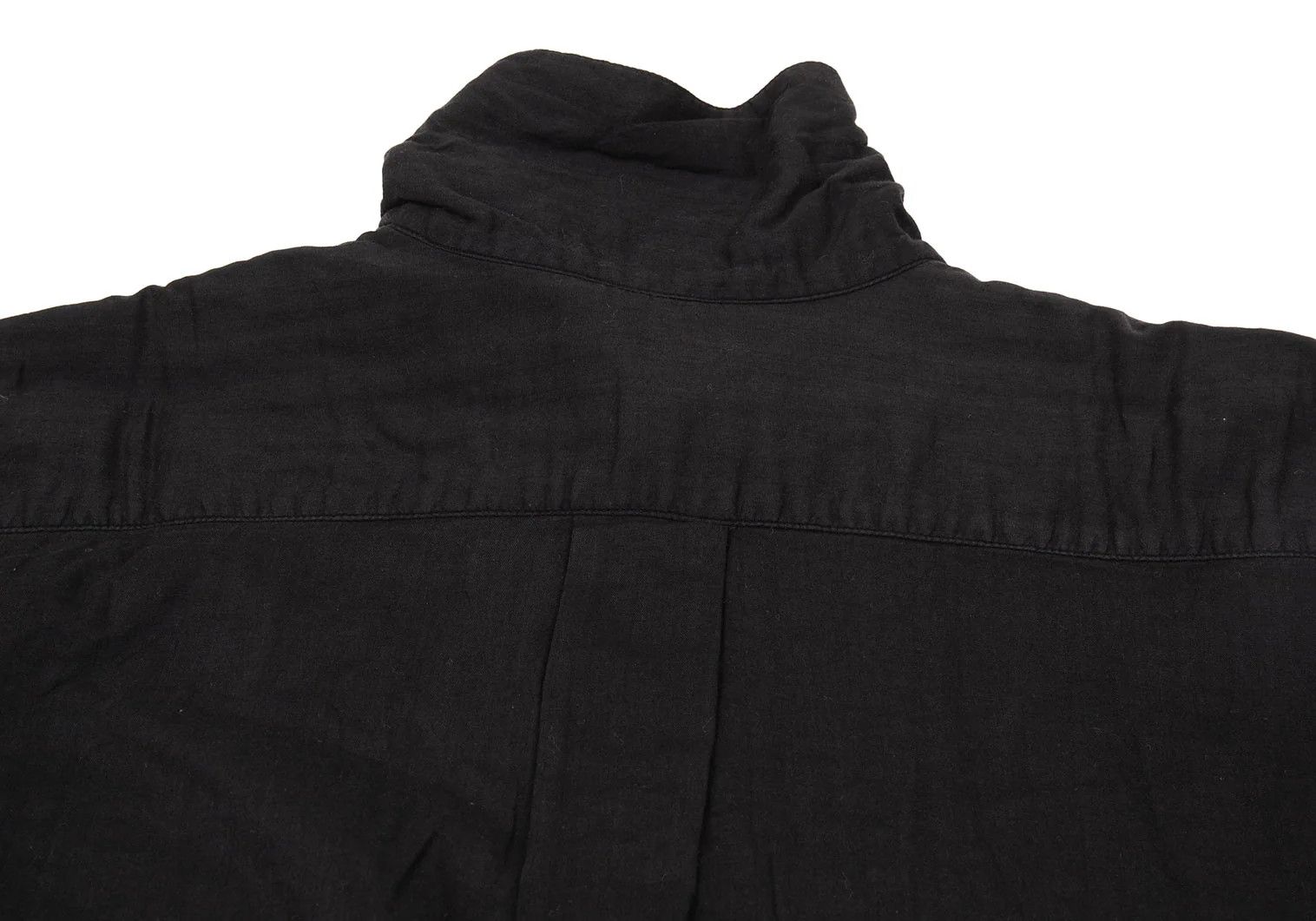 Issey Miyake High-Neck Cotton Gauze Shirt in Black, Size L Size US L / EU 52-54 / 3 - 13 Thumbnail
