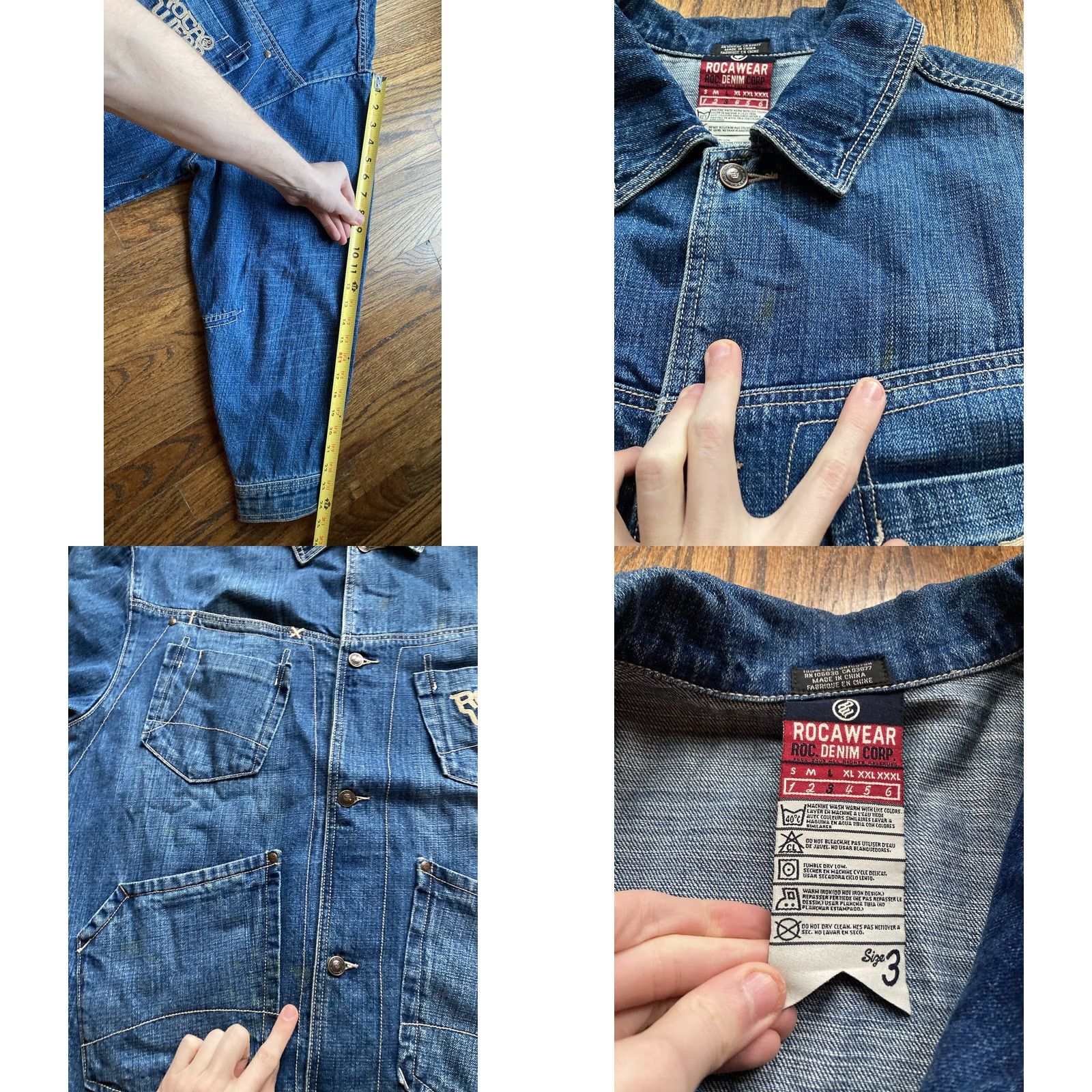 Rocawear VINTAGE Rocawear Denim Jacket Mens Large Y2K Streetwear Baggy Blue Shirt VTG Size US L / EU 52-54 / 3 - 8 Thumbnail