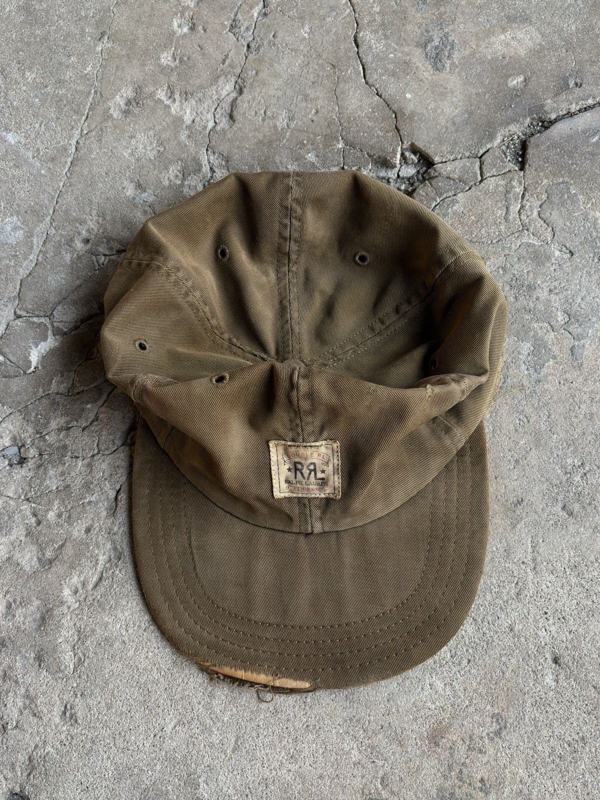 RRL Ralph Lauren Distressed!!! VTG Double RL Ralph Lauren Hat Size ONE SIZE - 1 Thumbnail