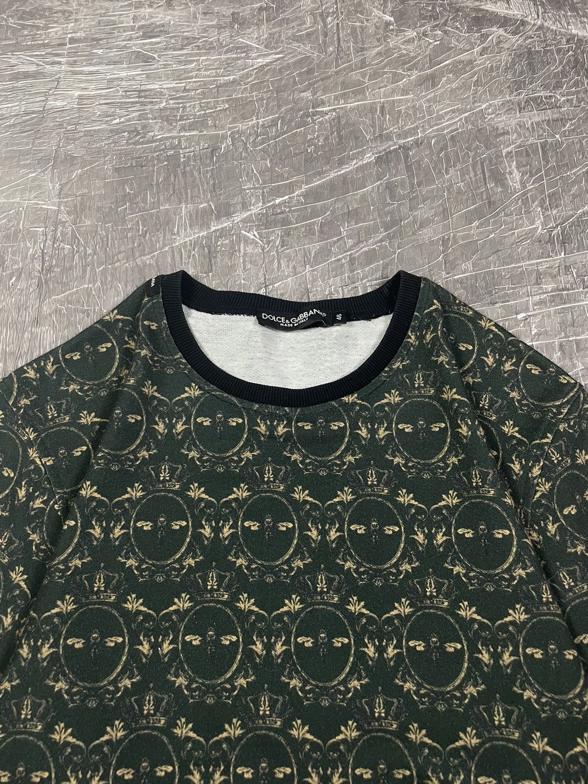 Dolce Gabbana Bee&Crown Monogram Rare Sweatshirt