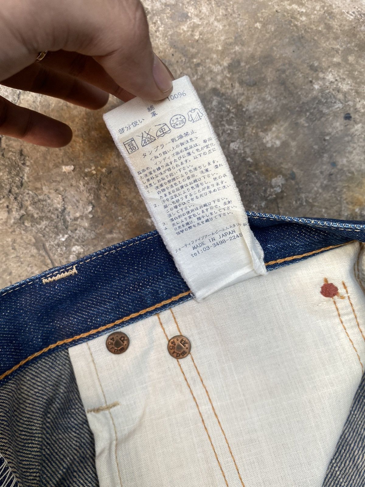 45rpm Distressed 45RPM Selvedge Denim Pants Size US 32 / EU 48 - 7 Thumbnail