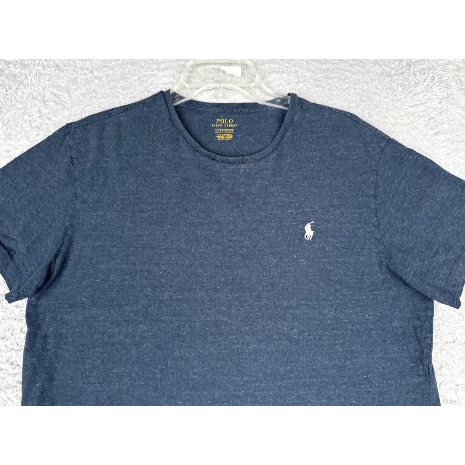 Polo Ralph Lauren Polo Ralph Lauren Shirt Mens Large Blue Crew Neck Short Sleeve Cotton Tagless Logo Tee Size US L / EU 52-54 / 3 - 4 Thumbnail