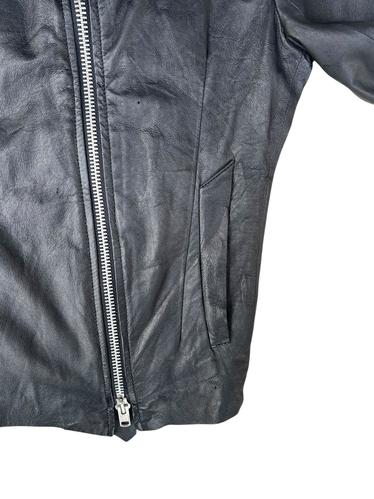Ekam EKAM Distressed Pigskin Leather Asymmetrical Jacket Size US S / EU 44-46 / 1 - 11 Thumbnail