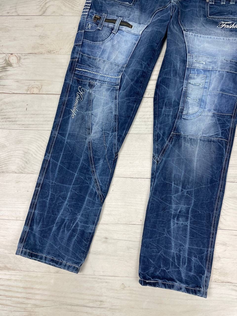 Japanese Brand Kosmo Lupo Distressed Gothic Punk Denim Jeans Japan Y2K Size US 38 / EU 54 - 17 Thumbnail