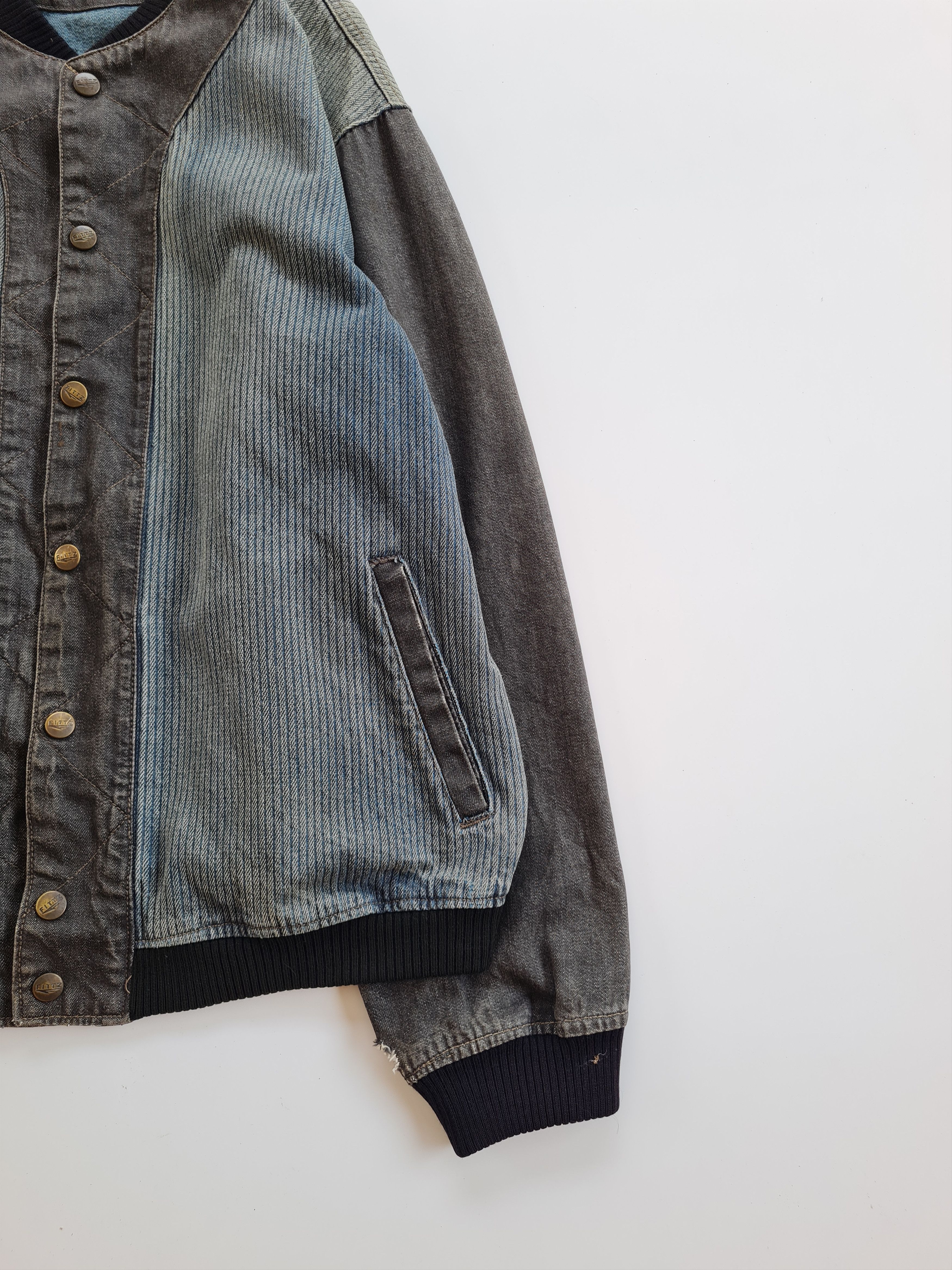 Japanese Brand × Vintage ✅️Vintage Denim Jacket Fittz Size US L / EU 52-54 / 3 - 2 Thumbnail