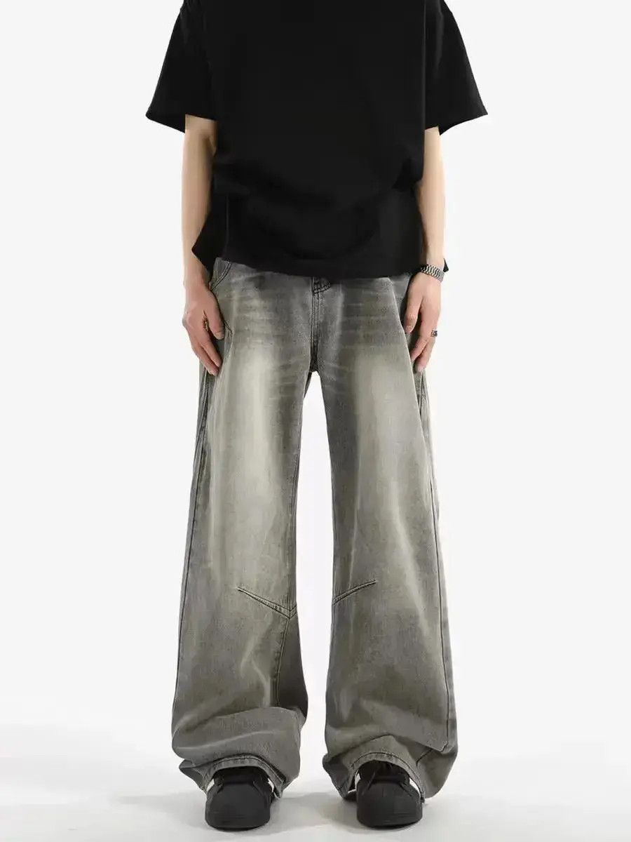 Japanese Brand High street washed and distressed baggy jeans Size US 32 / EU 48 - 3 Thumbnail