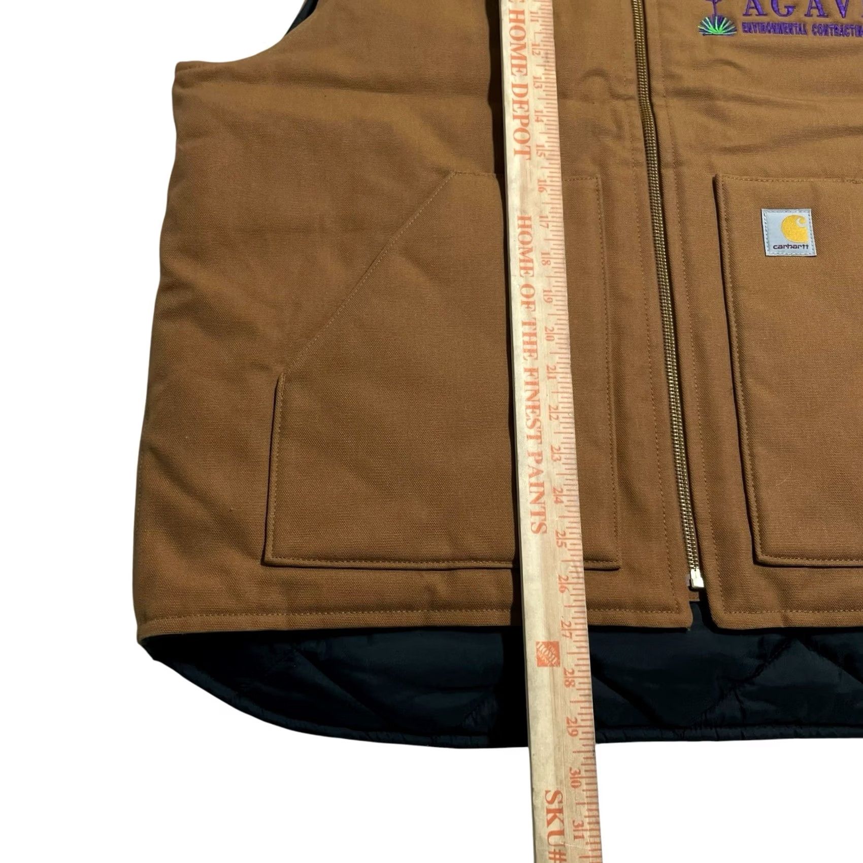 Carhartt Carhartt Vest Men's Brown Duck Quilt Lined Relaxed Fit Size XL Embroidered Workwear Size US XL / EU 56 / 4 - 3 Thumbnail