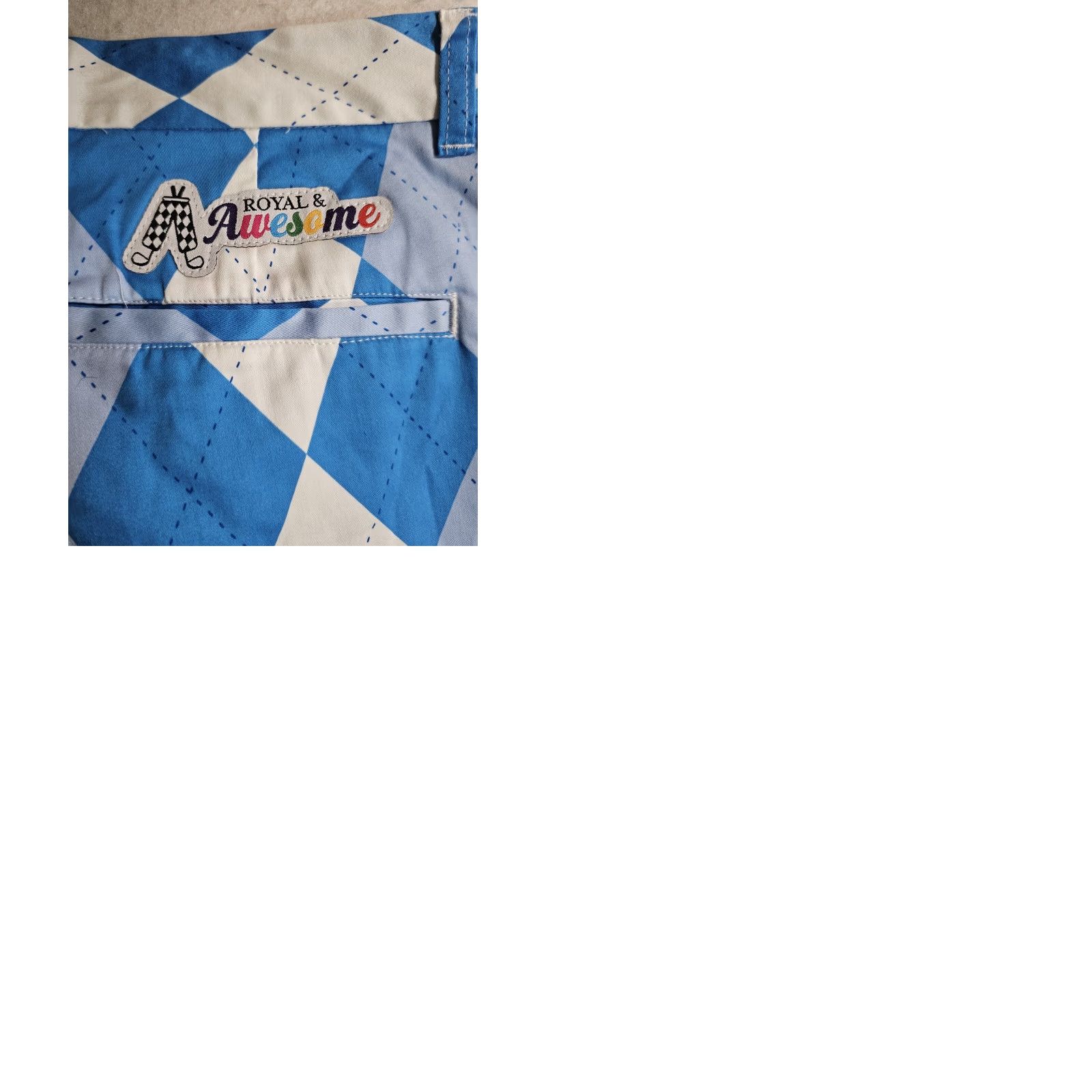 Vintage Royal & Awesome Blue/White Argyle “Old Tom’s” Golf Pants Size 40 Plus Twos NWTs Mens Size US 40 / EU 56 - 9 Thumbnail