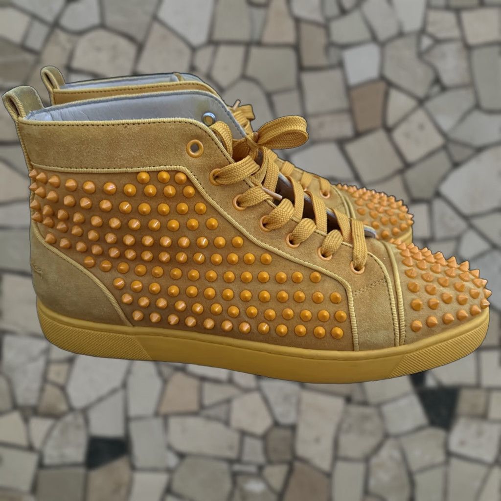 n*o様 Christian Louboutin レオパード スタッズ スニーカ Christian Louboutin New Christian Louboutin Spike Orlato Low