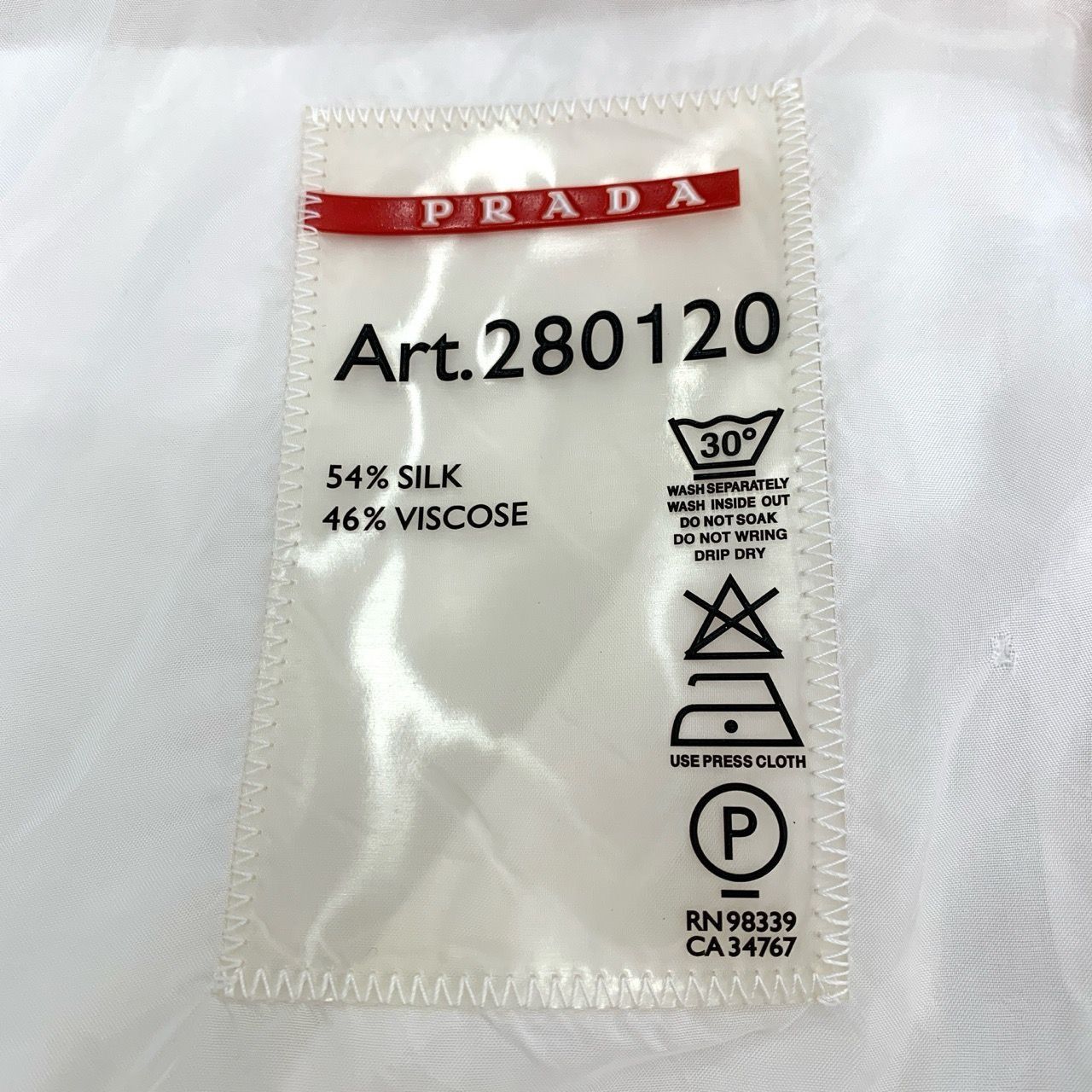 Prada Prada Milky White Hooded Silk Blend Zip-Up Jacket Size S / US 4 / IT 40 - 4 Thumbnail