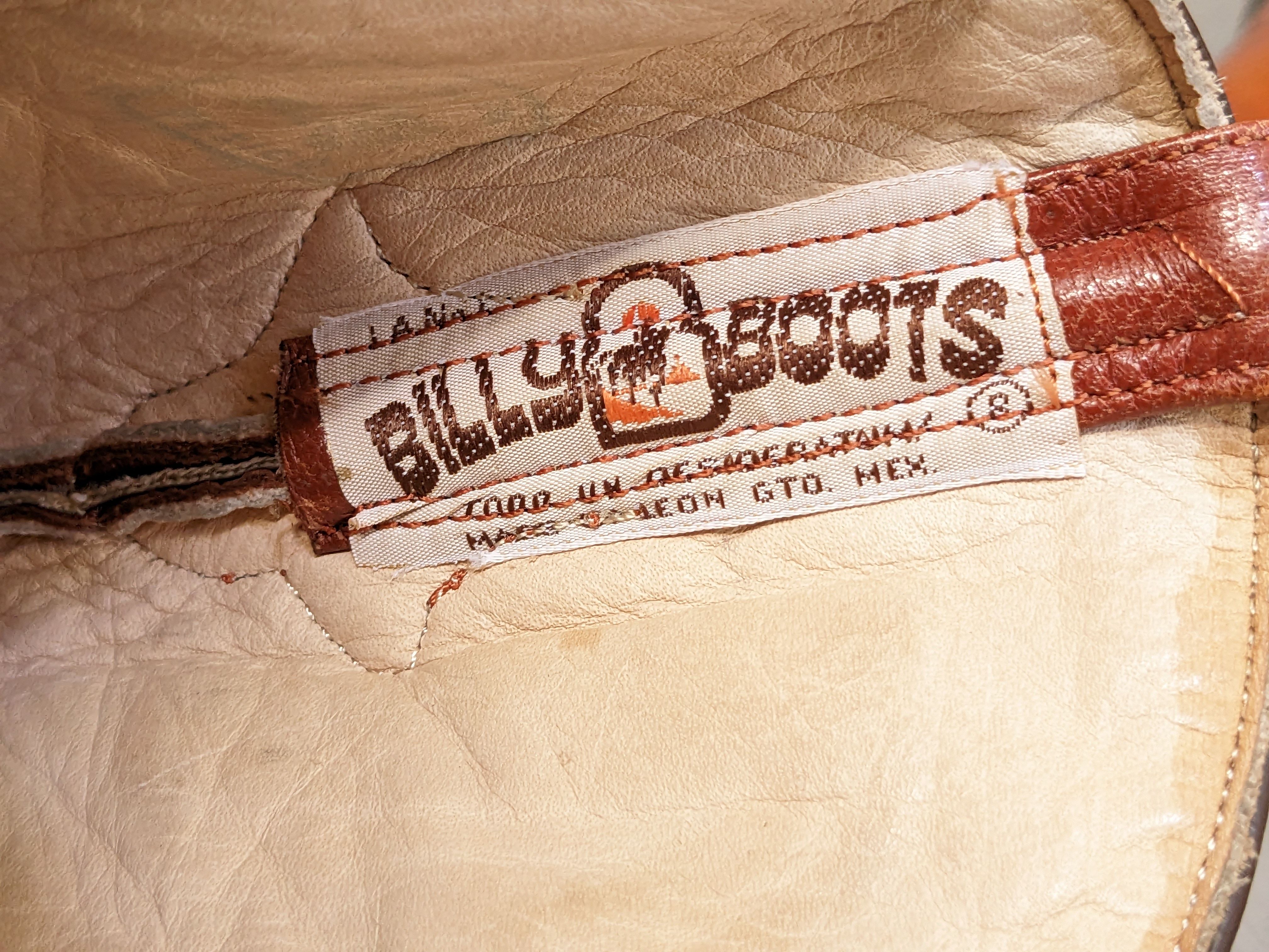 Vintage Cowboy Boots Brown Size 10 Eel Leather Botas Mexico Size US 10 / EU 43 - 7 Thumbnail