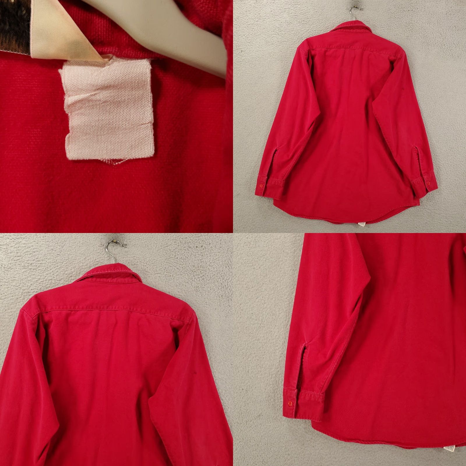 Denime VINTAGE Duxbak Shirt Mens Large Red Denim Button Up Long Sleeve Button Pockets Size US L / EU 52-54 / 3 - 8 Thumbnail